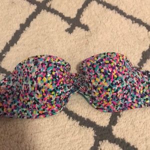 Confetti Strapless swim top